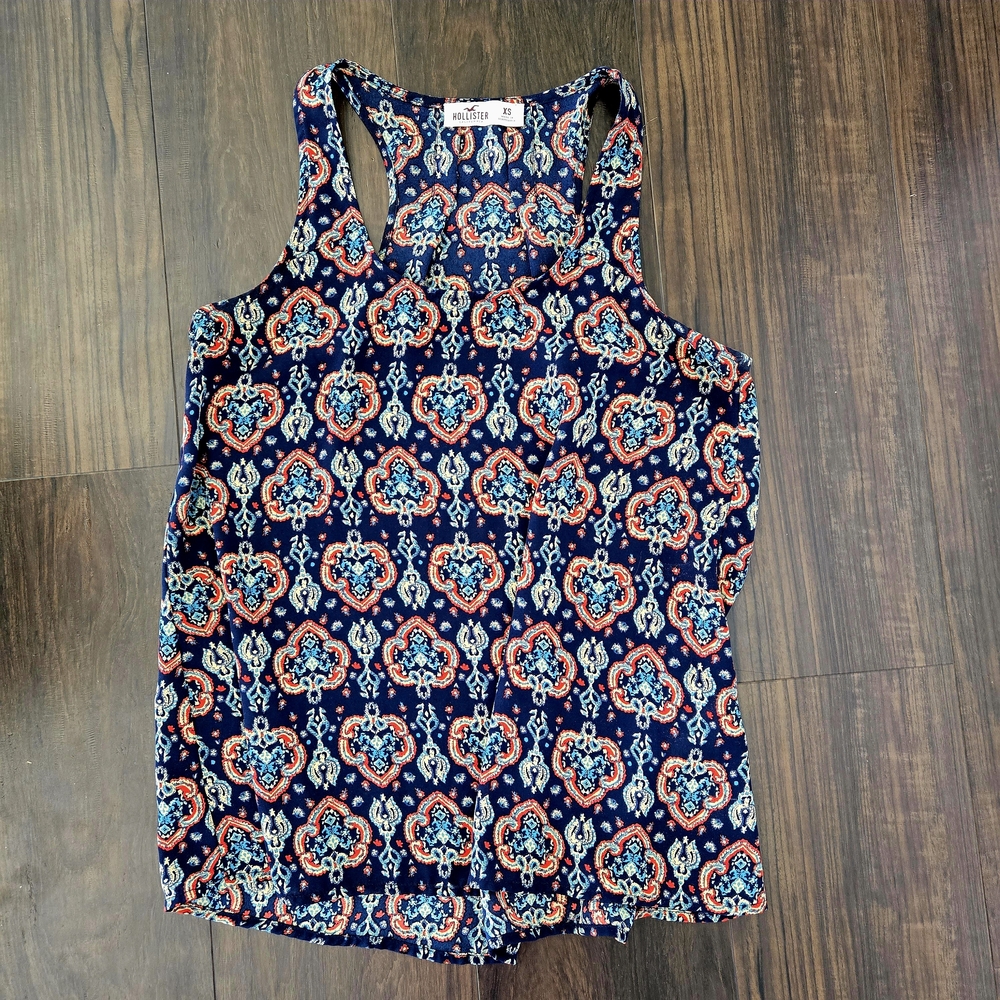 Hollister Wmn XS Rich Tones Patterned Sleeveless Top